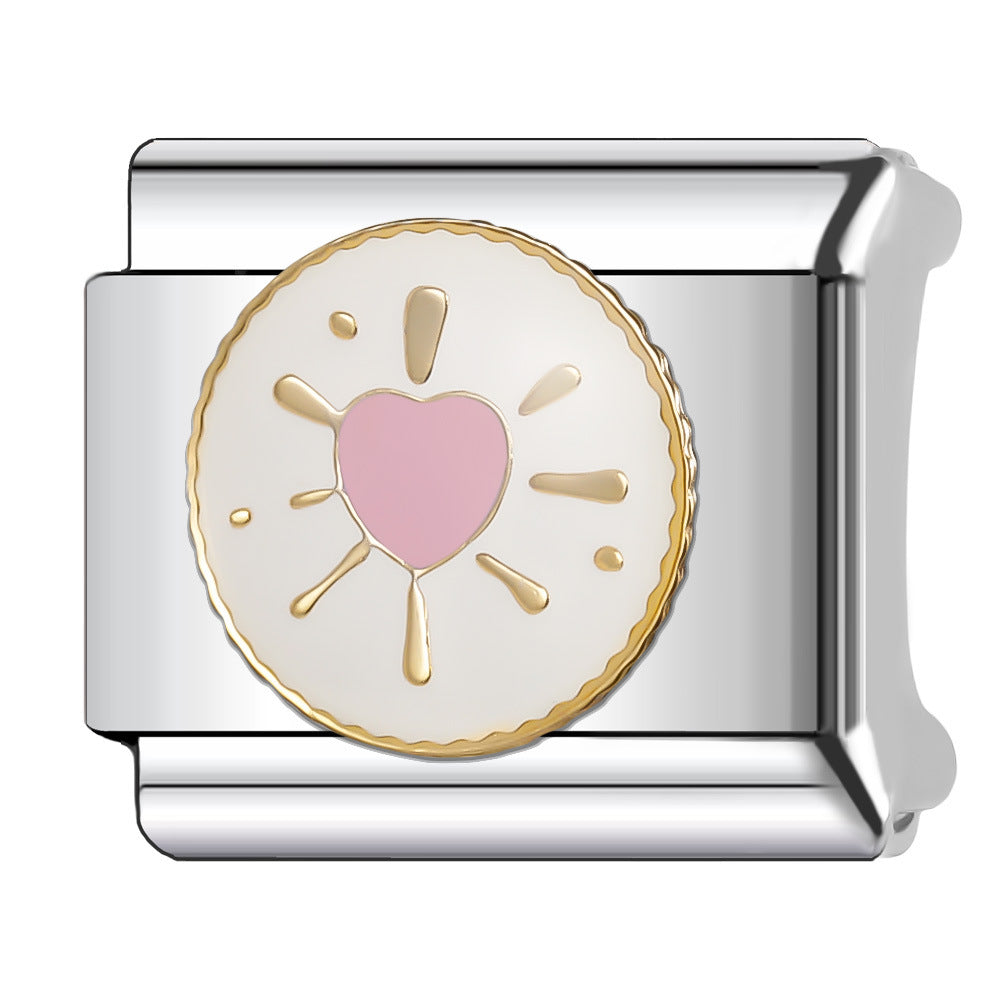 Wholesale Italian Charm Bracelet 9mm DIY Splicing Princess Couple Series Stainless Steel Composable Bracelet