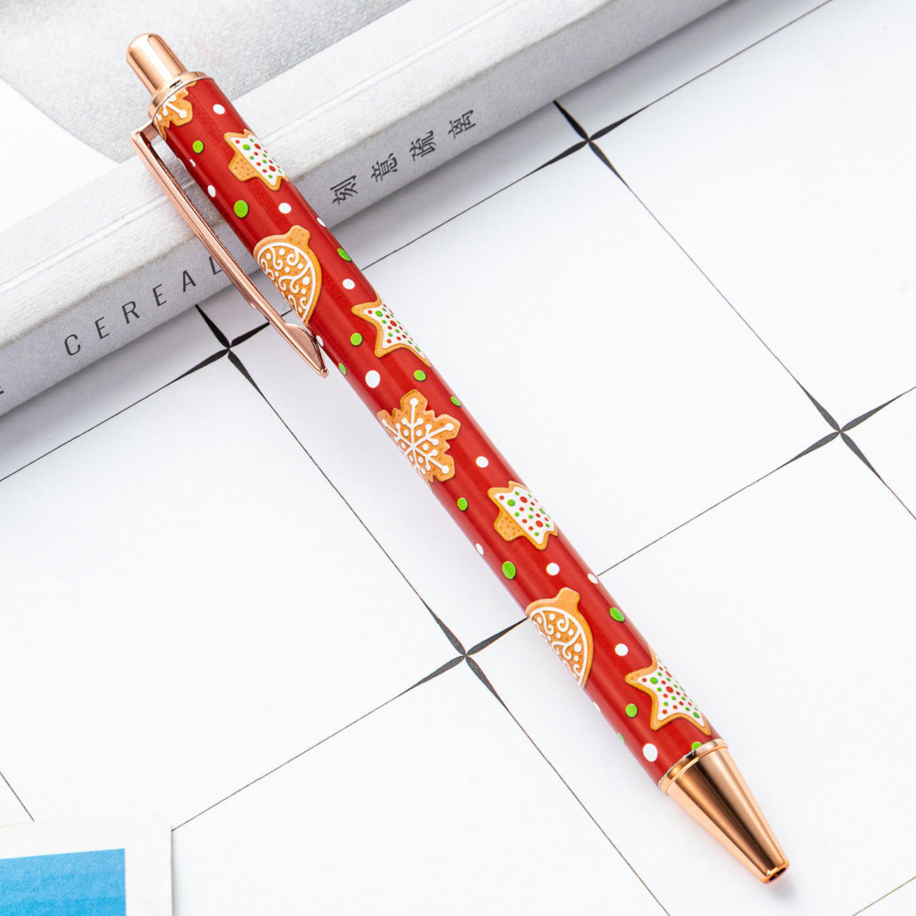Wholesale Christmas Series Push Metal Ballpoint Pens ACC-PN-HuaH055
