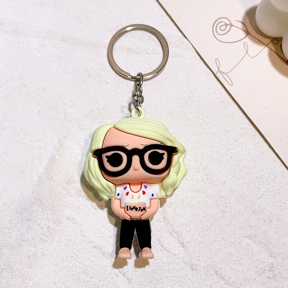 Wholesale Cartoon PVC Soft Glue Cute Keychain ACCVIP-KC-QiWei002