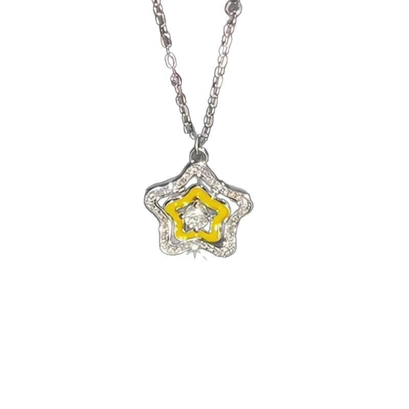 Wholesale  Hollow Five-pointed Star Pendant Necklace
