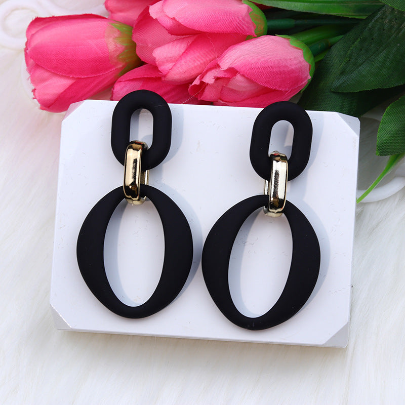 Wholesale Buckle Spray Paint Acrylic Fresh Earrings