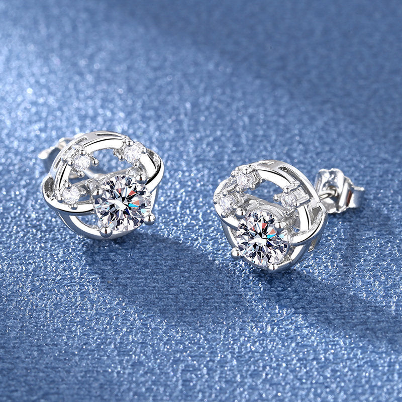 Wholesale  temperament female diamond  earrings flower jewelry