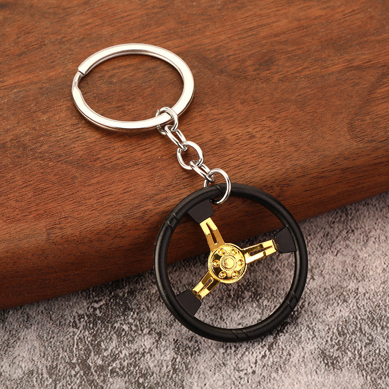 Wholesale Racing three-spoke steering wheel keychain