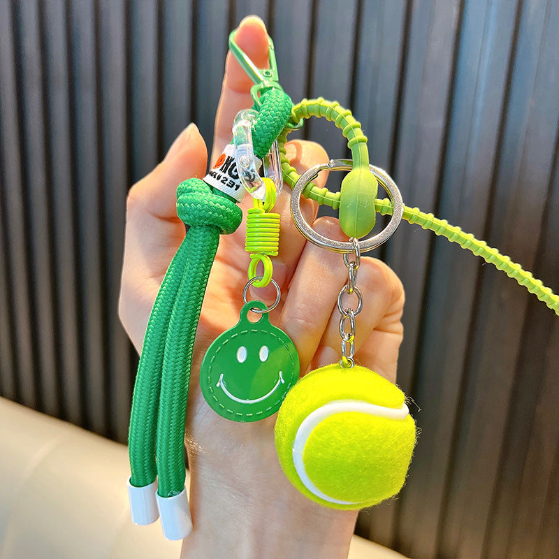Wholesale Acrylic Tennis Tassel Keychain - Trendy Car Key Accessory for Everyday Use