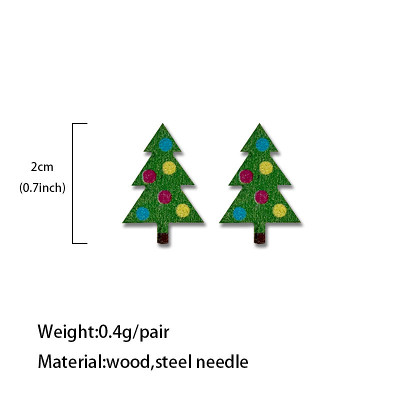 Wholesale  Christmas Wooden Earrings