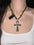 Wholesale Punk Heavy Industrial Cross Long Necklace