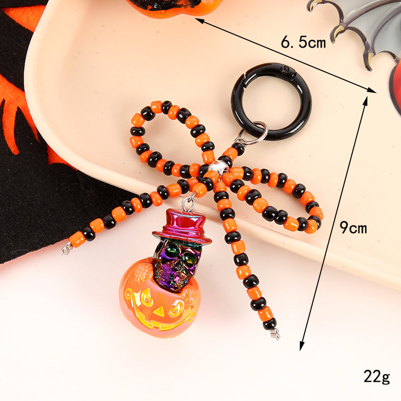 Wholesale Halloween Rice Bead Bow Keychains ACC-KC-GeLian002
