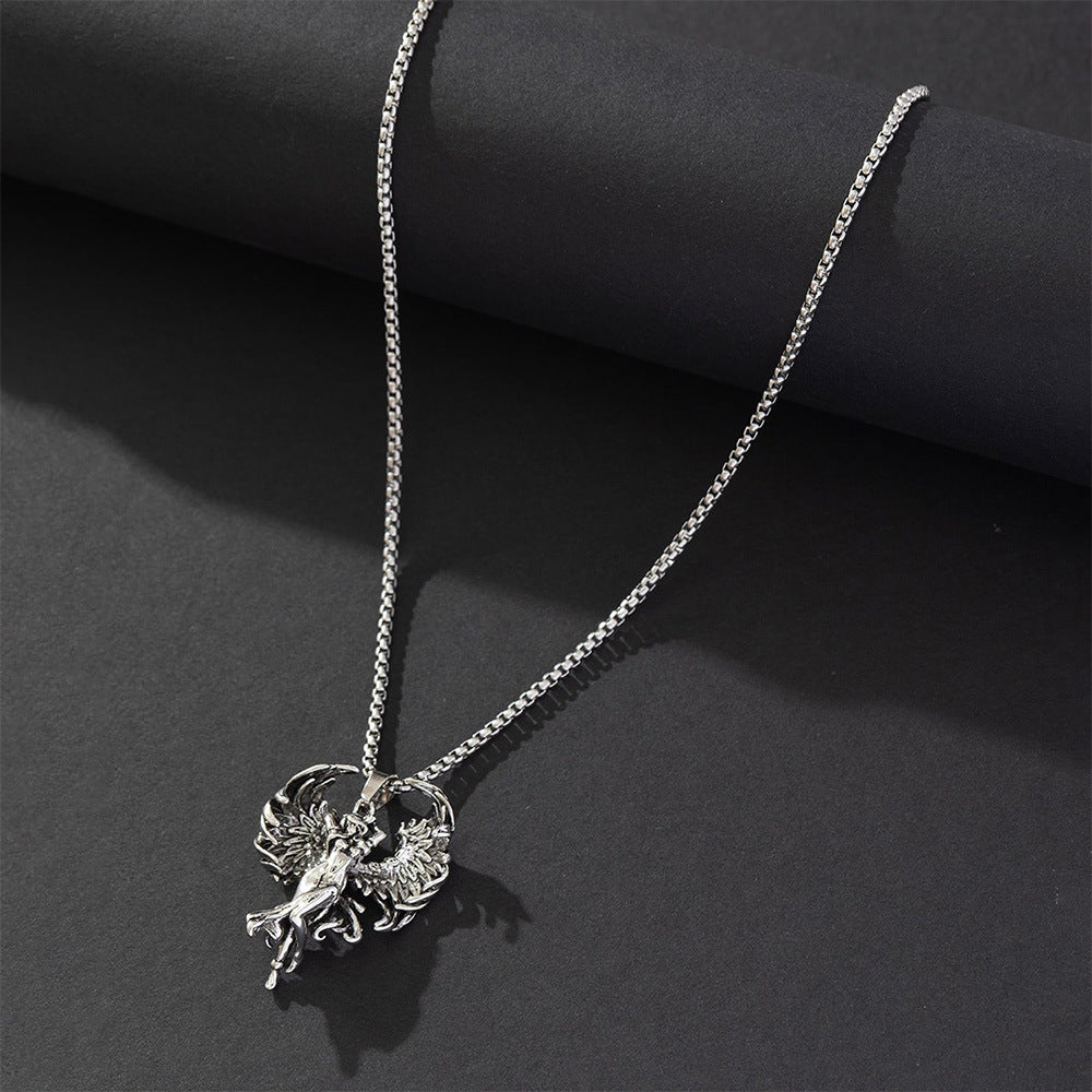 Wholesale Cold Wind Devil Design Stainless Steel Pendant Chain Fashion Accessory for Men Women Boutique Gift