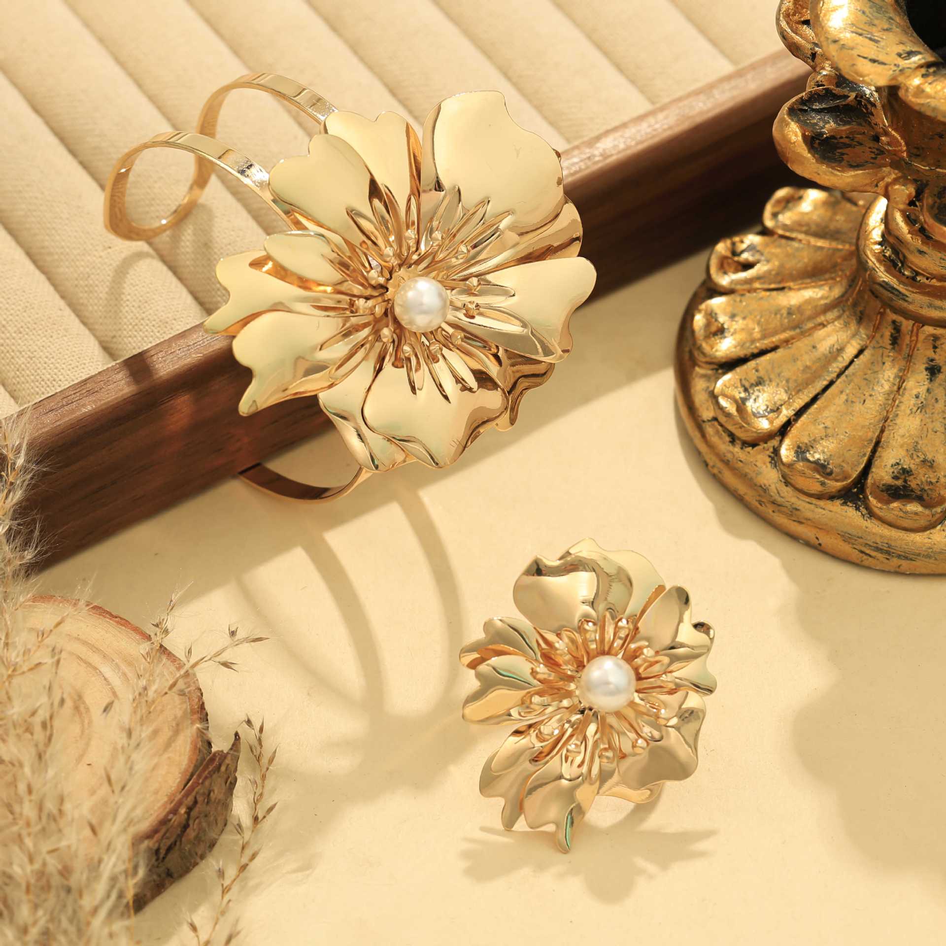 Suit de bague de bracelet à fleurs en gros