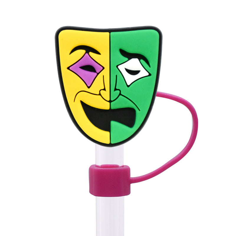 Wholesale Random 100pcs Carnival Series Straw Cover 10MM Straw Tube Cap