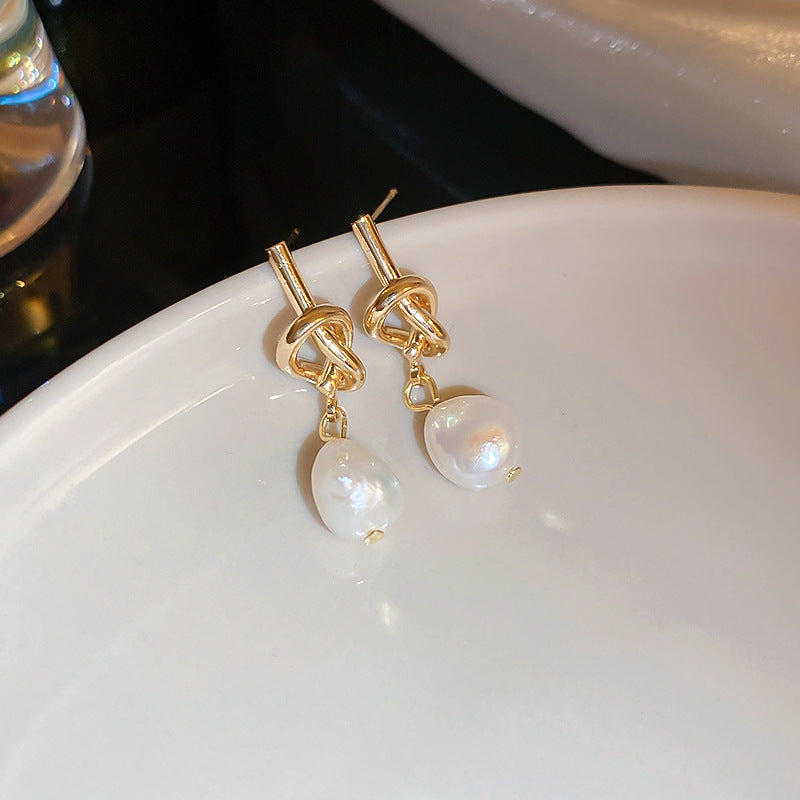 Wholesale Real Gold Plated Baroque Pearl Open Ring - Fashion Jewelry Accessory for Women Boutique Resale