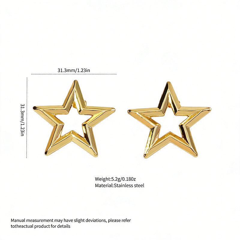 Wholesale Stainless Steel Heart and Star Earrings