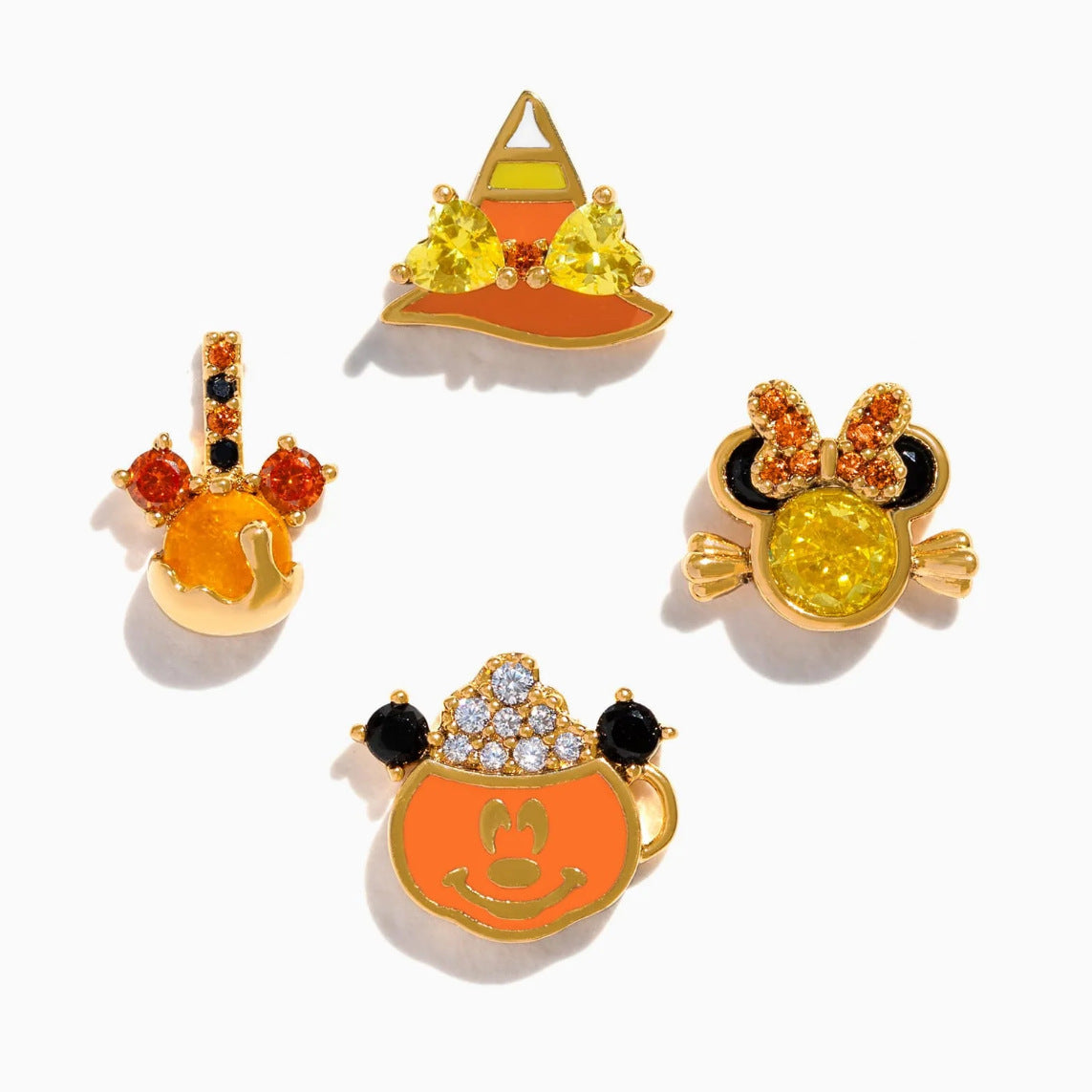Wholesale Cute Cartoon Halloween Oil Drop Micro-Inlaid Zircon Pumpkin Earring Set ACC-ES-Xiny005