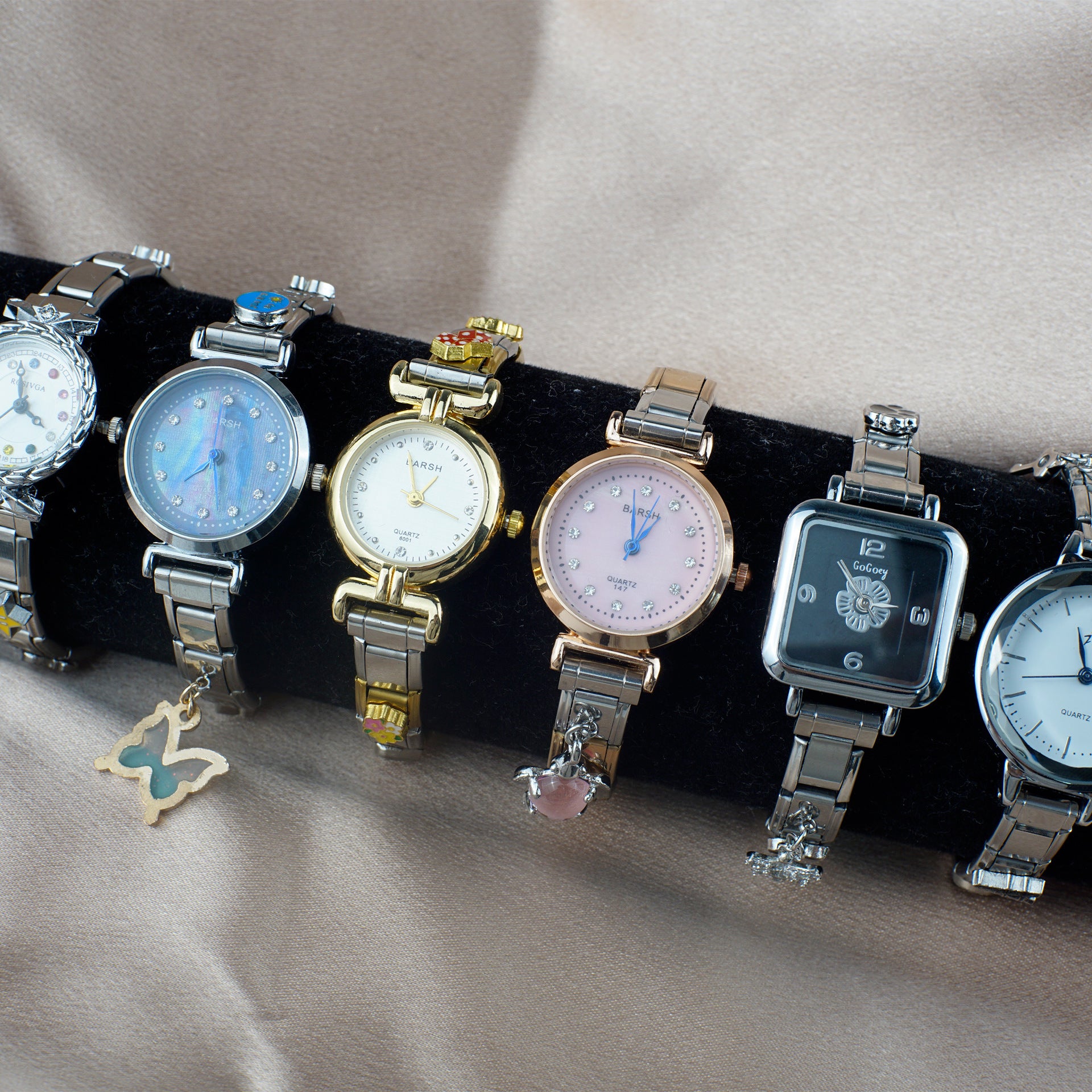 Wholesale Diamond-Set Stainless Steel Italian Charm Watches