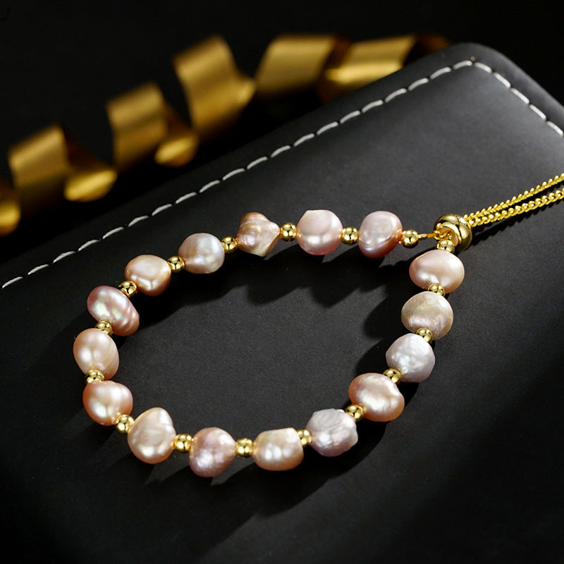 Wholesale baroque shaped freshwater pearl bracelet