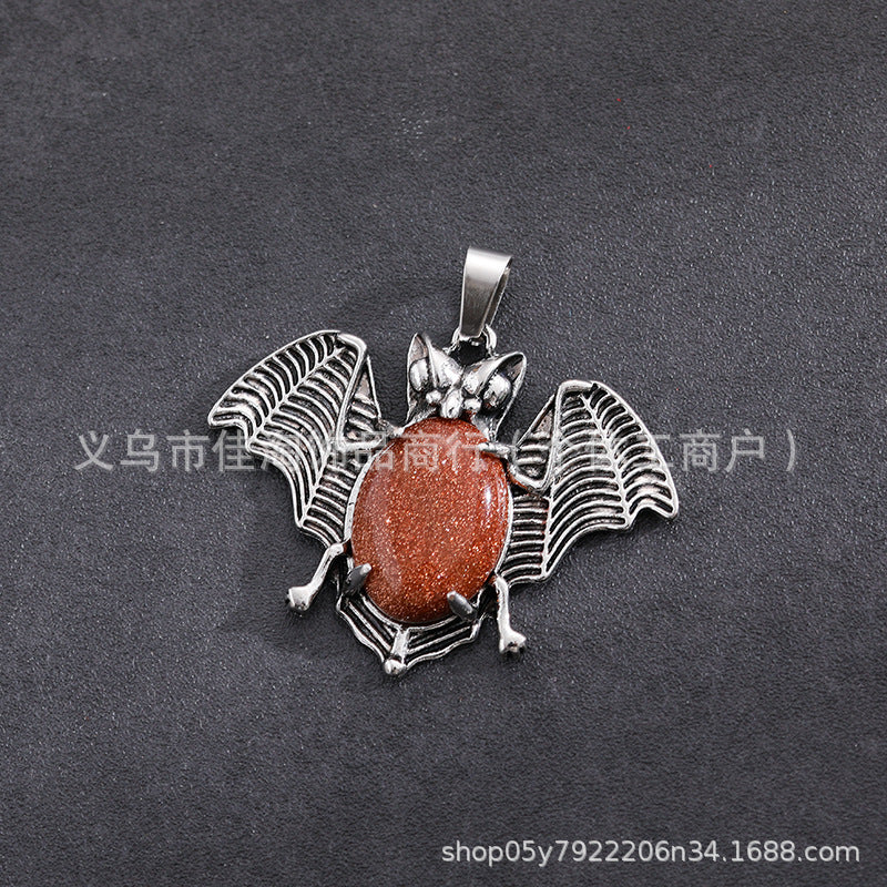 Wholesale  Necklace Natural Stone Pendant Amethyst Pink Crystal Pendant