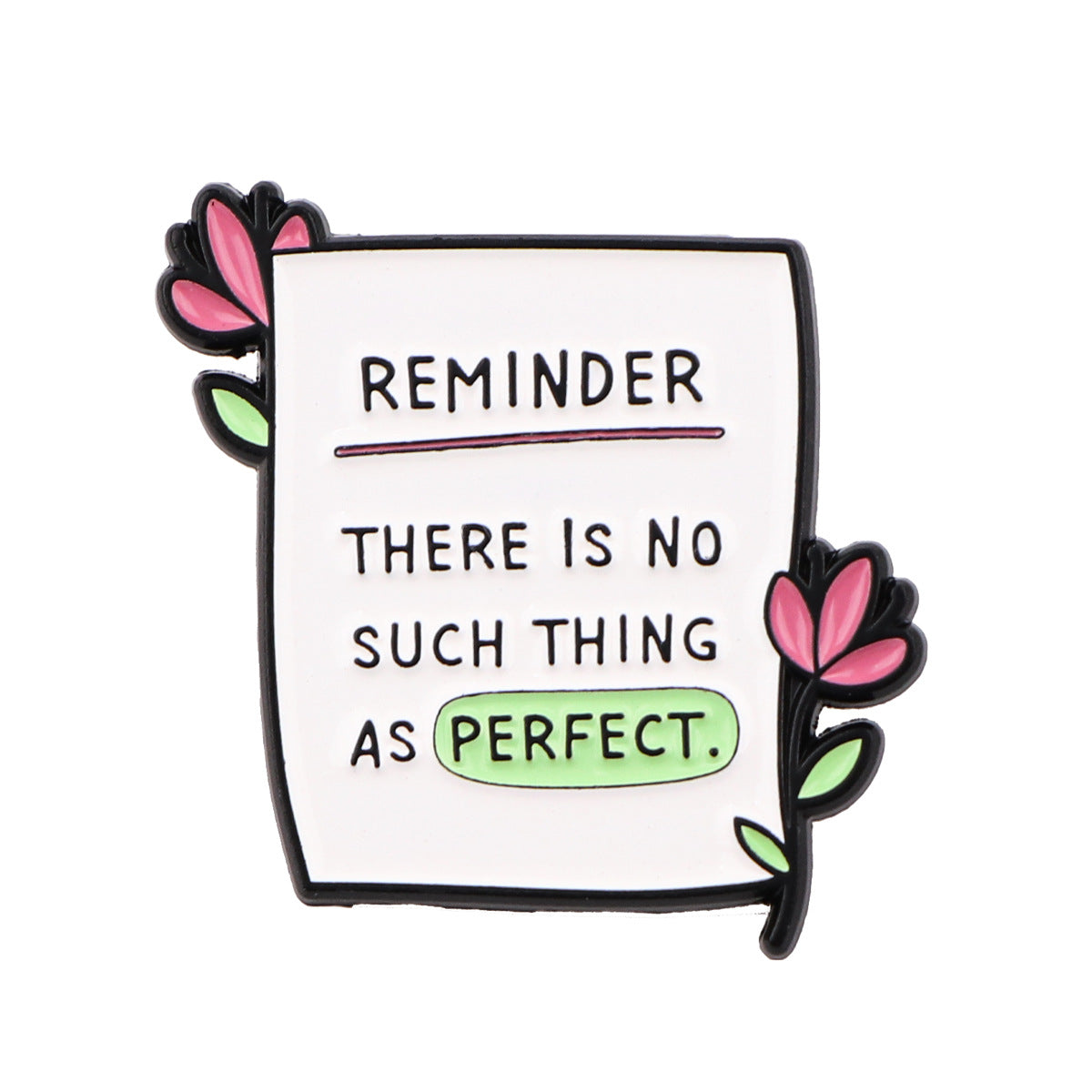 Wholesale English quote inspirational self-encouragement brooch