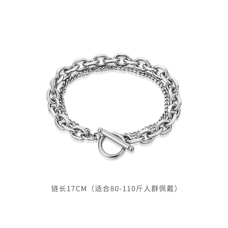 Wholesale Minimalist Stacked Bracelet Titanium Steel Rhombus Design Unisex Jewelry for Resale