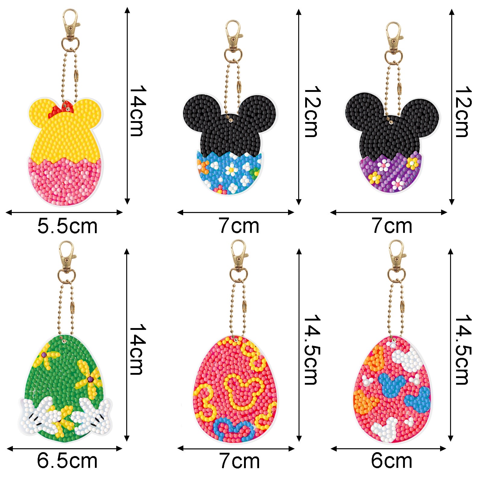 Wholesale Acrylic Cute Small Animal Dot Diamond Painting Custom Keychains ACC-KC-XingNa001