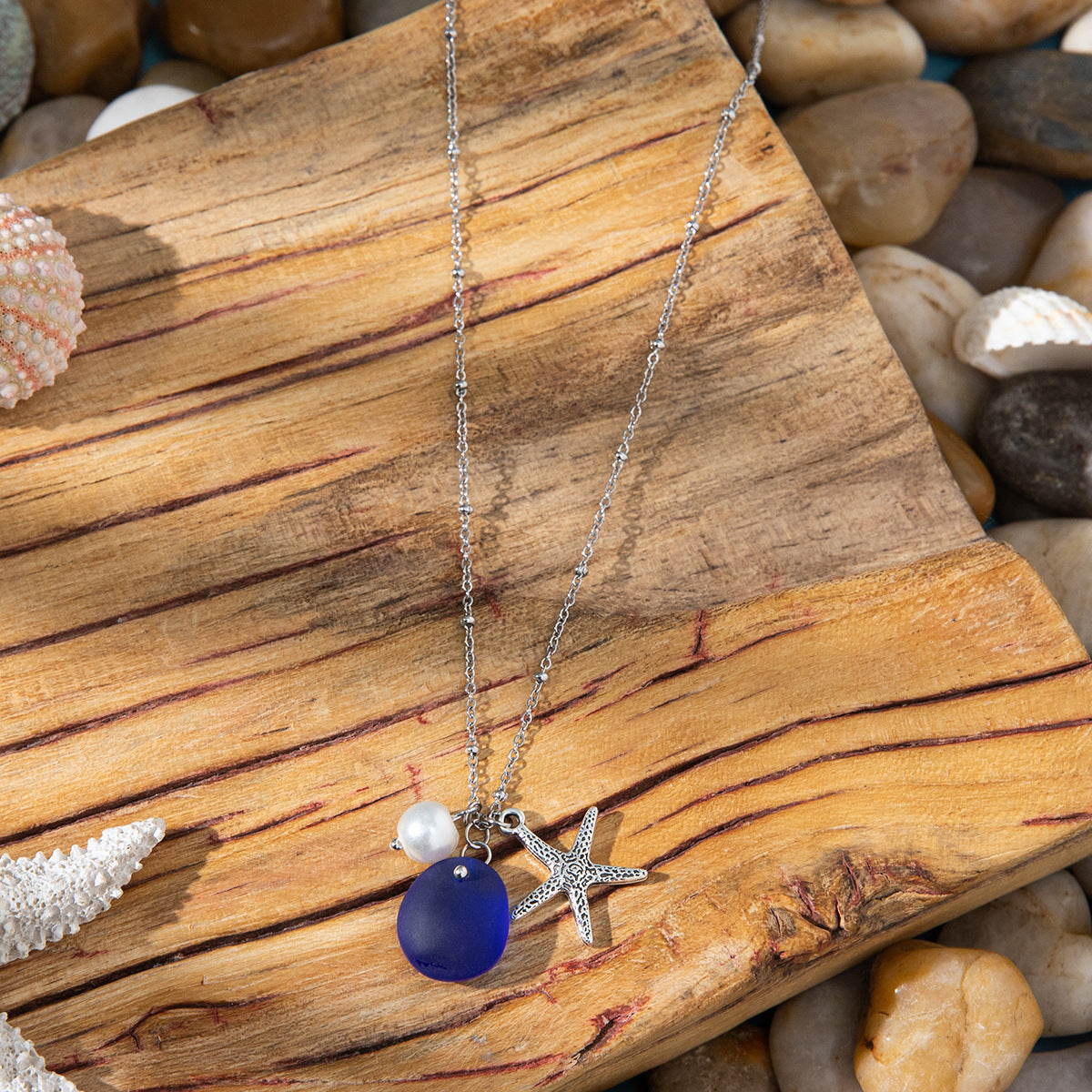 Wholesale  Ocean Vacation Style Starfish Shell Pendant Necklace