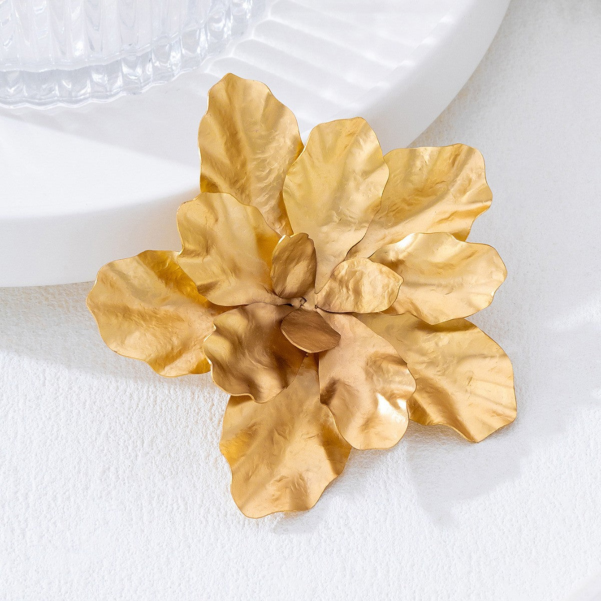 Wholesale Fashionable Trendy Metal Large Flower Brooch