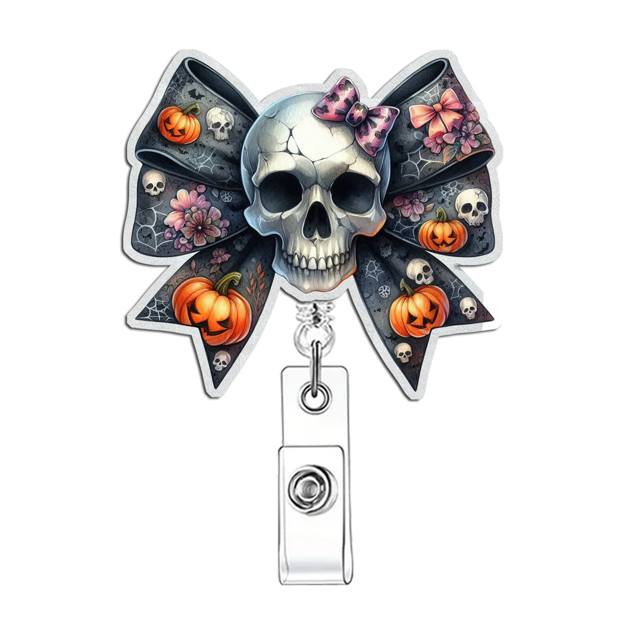 Wholesale Christmas bow badge clip Badge Reels