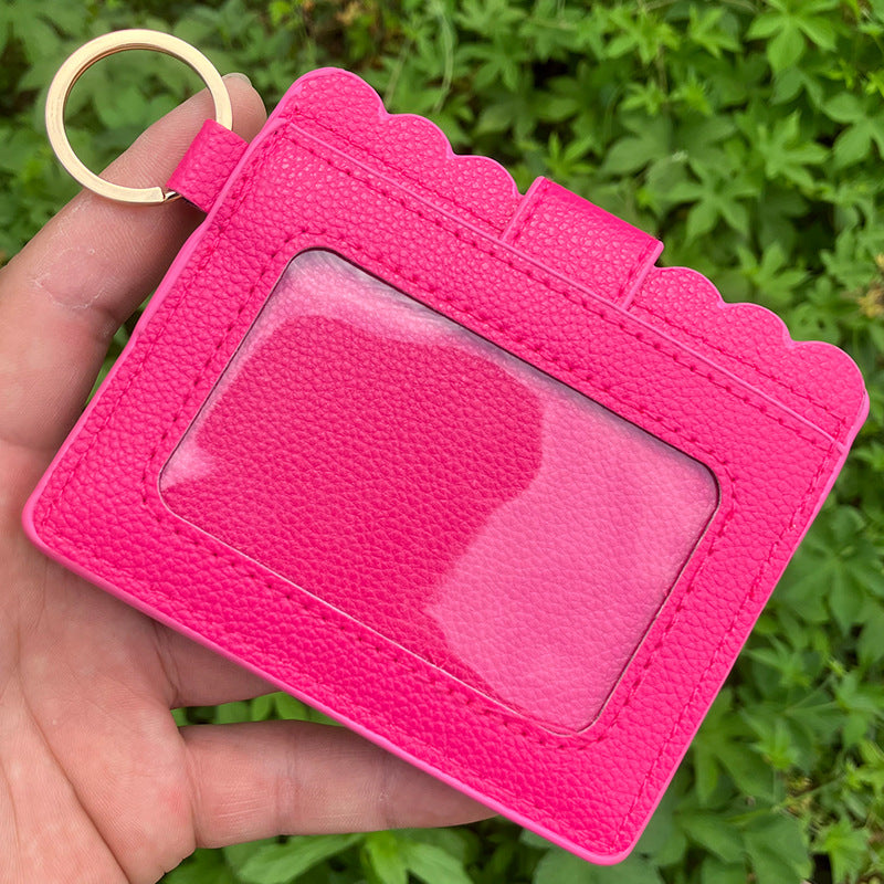 Wholesale Western Style Leopard Plaid Flower Card Holder Keychain ACC-KC-QiuXue001