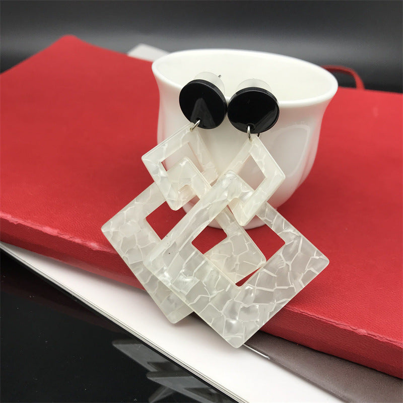 Wholesale Rhombus Acrylic Earrings ACC-ES-FX003