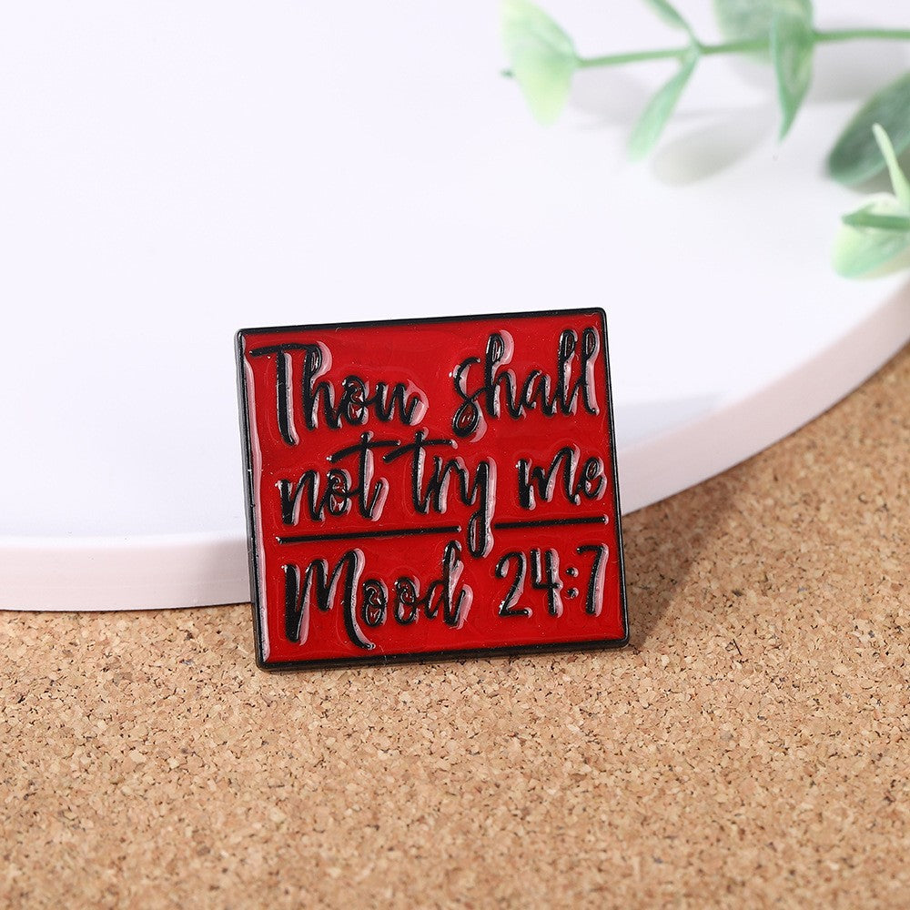 Wholesale  short sentence paint brooch