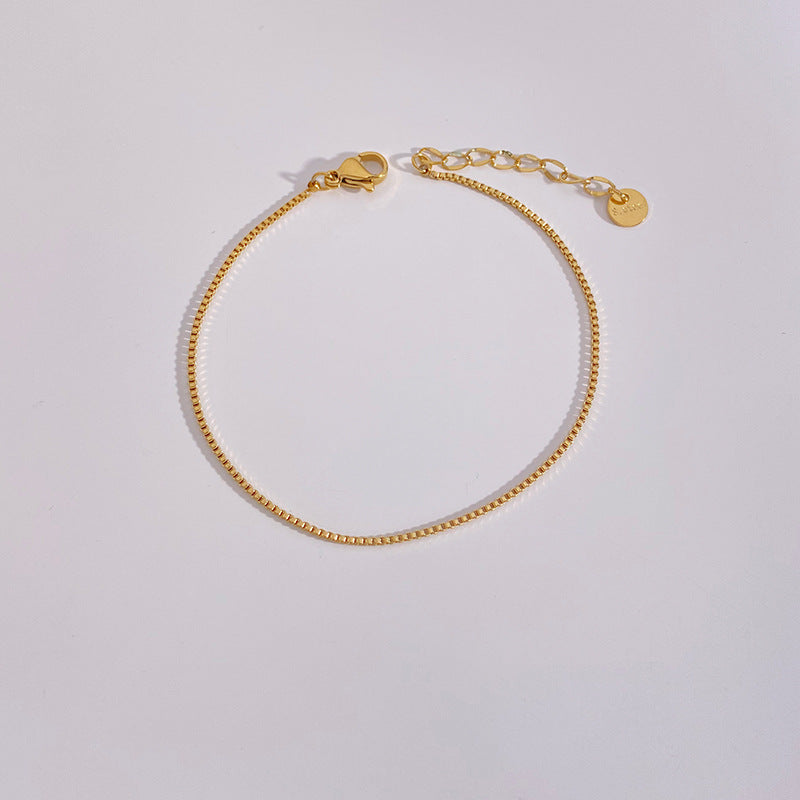 Wholesale Simple Stainless Steel Exquisite Bead Chain Bracelet