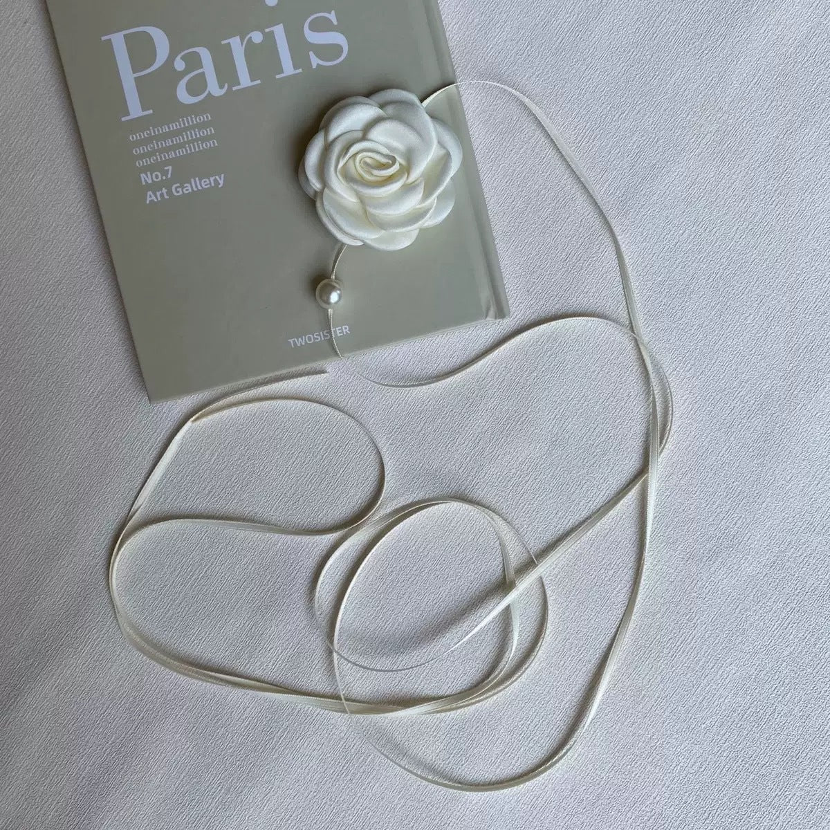 Wholesale Handmade Fabric Flower Choker Necklace With Wax Rope Trendy Jewelry Accessory For Women Gift