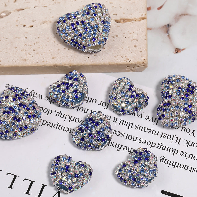 Wholesale 5pcs Water Diamond Love Diamond Ball DIY Acrylic Straight Hole Bead Accessories ACC-BDS-BLG008