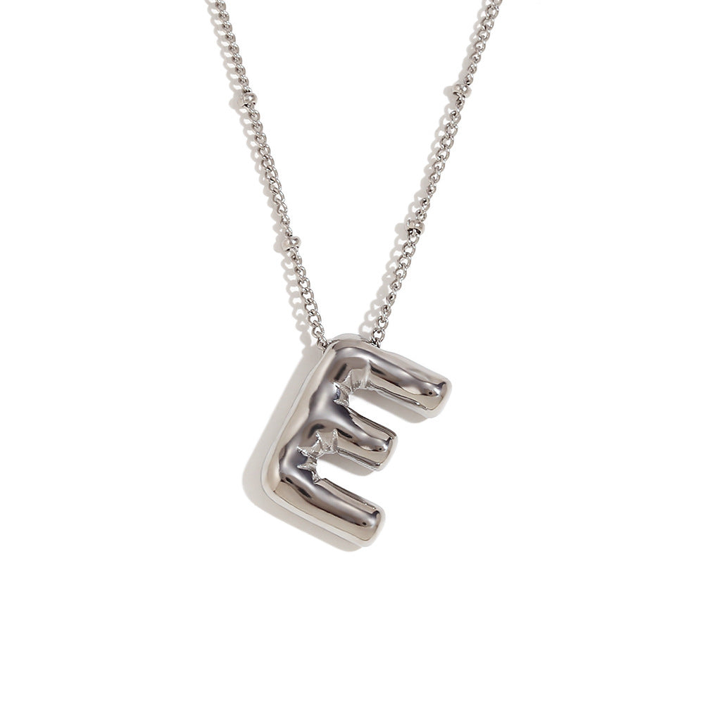 Wholesale Stainless Steel Plated 18K Gold Lettered Pendant Necklace ACC-NE-Mengj002