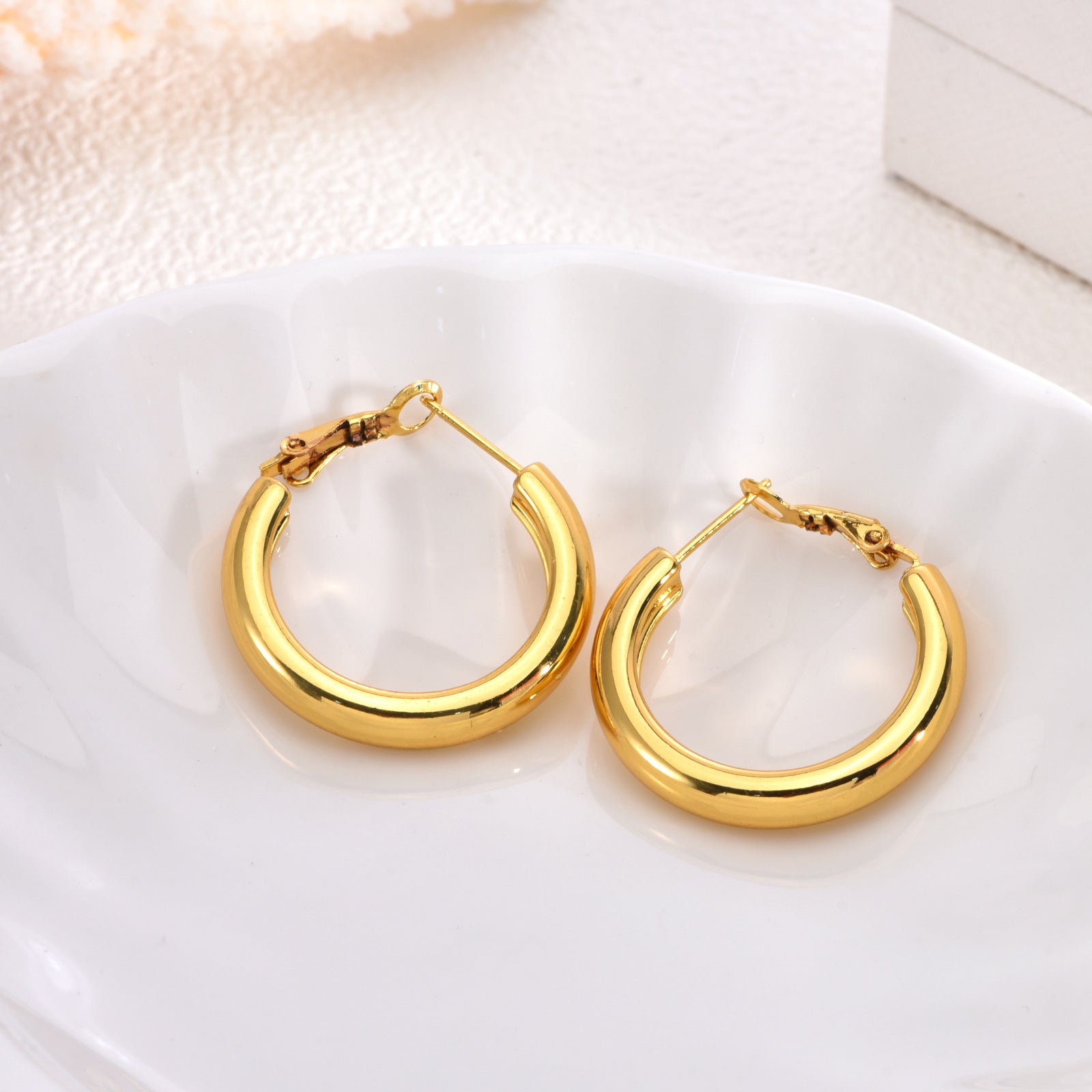 Wholesale Stainless steel gold earrings