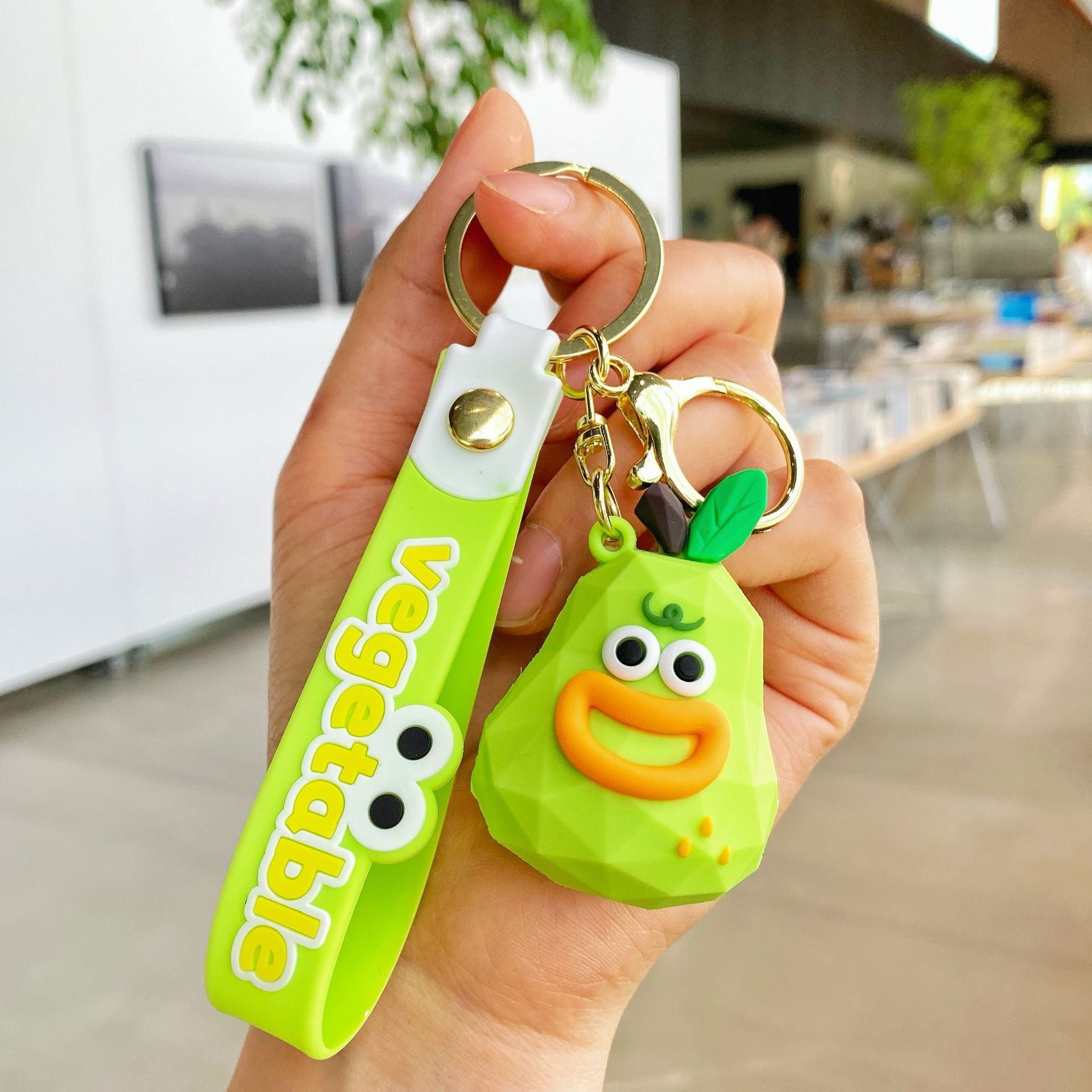 Wholesale Creative Keychain Fruit and Vegetable Series Silicone Keychains ACC-KC-SJ002
