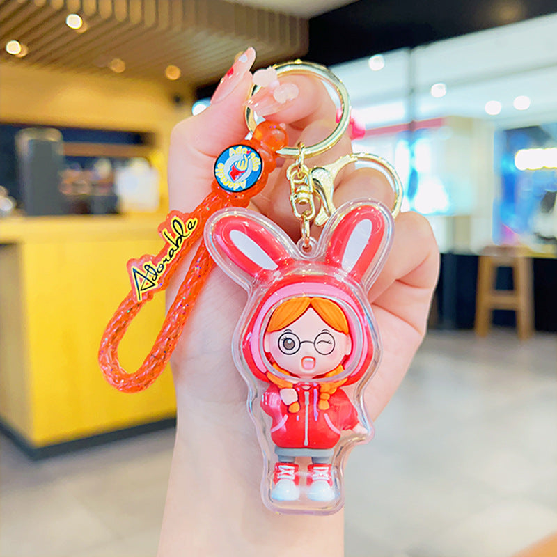 Wholesale Cute cartoon acrylic couple keychain
