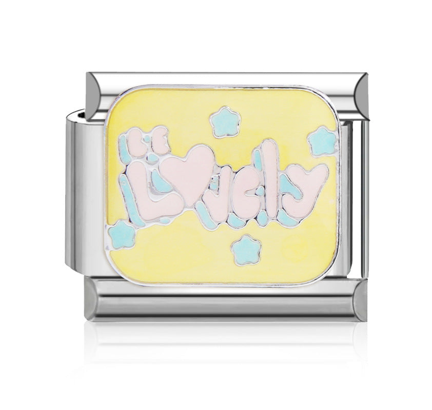 Wholesale Italian Charm Bracelet 9mm DIY Splicing Cute Creative Stainless Steel Composable Bracelet