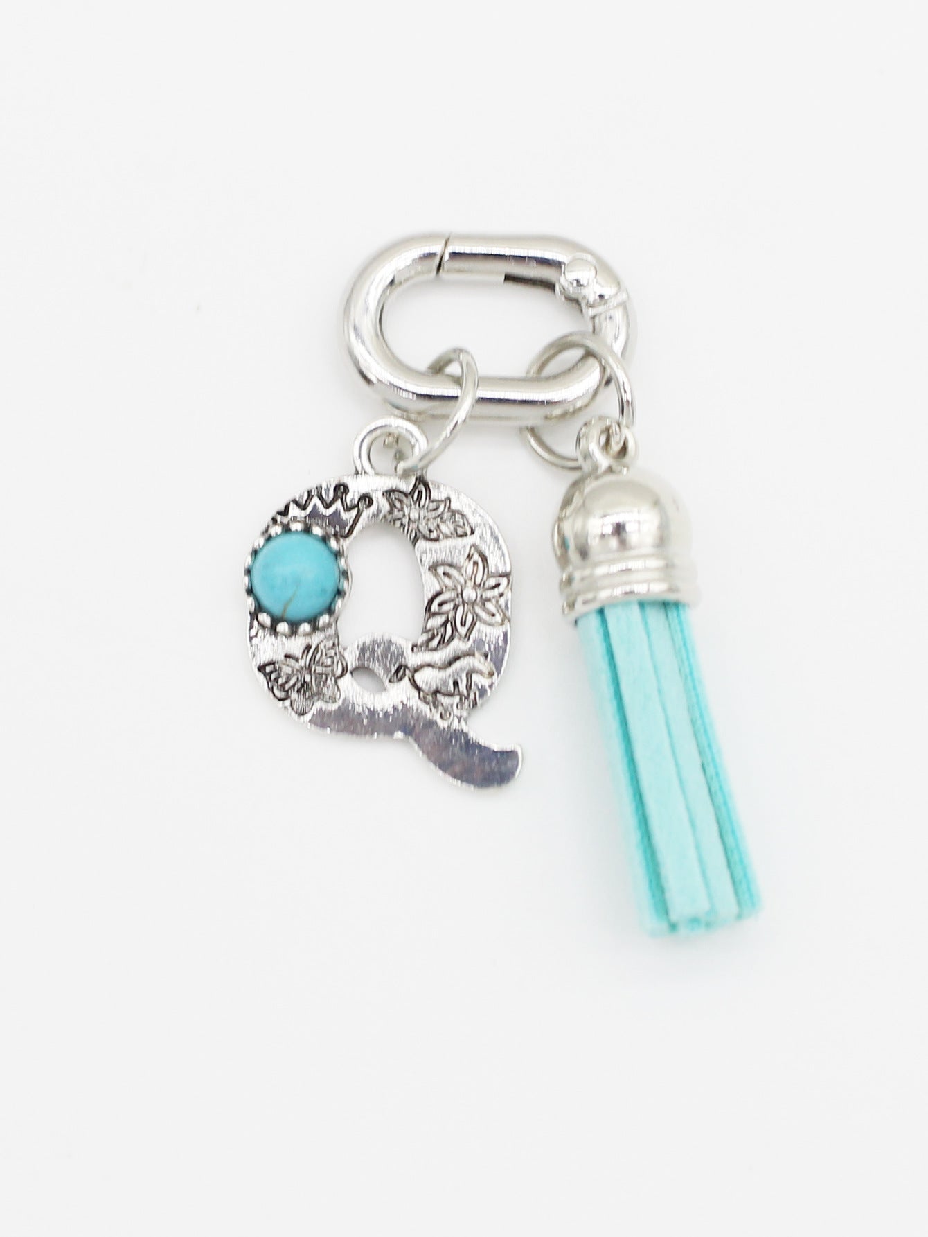Wholesale New Ethnic Style Turquoise 26-Letter Tassel Shoe Bag Pendant Jewelry