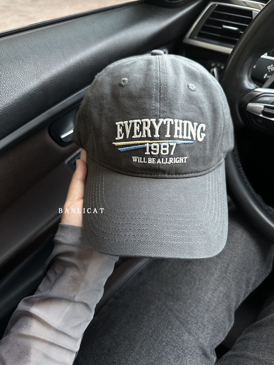 Wholesale Vintage Washed Cotton Embroidered Letters Baseball Hat