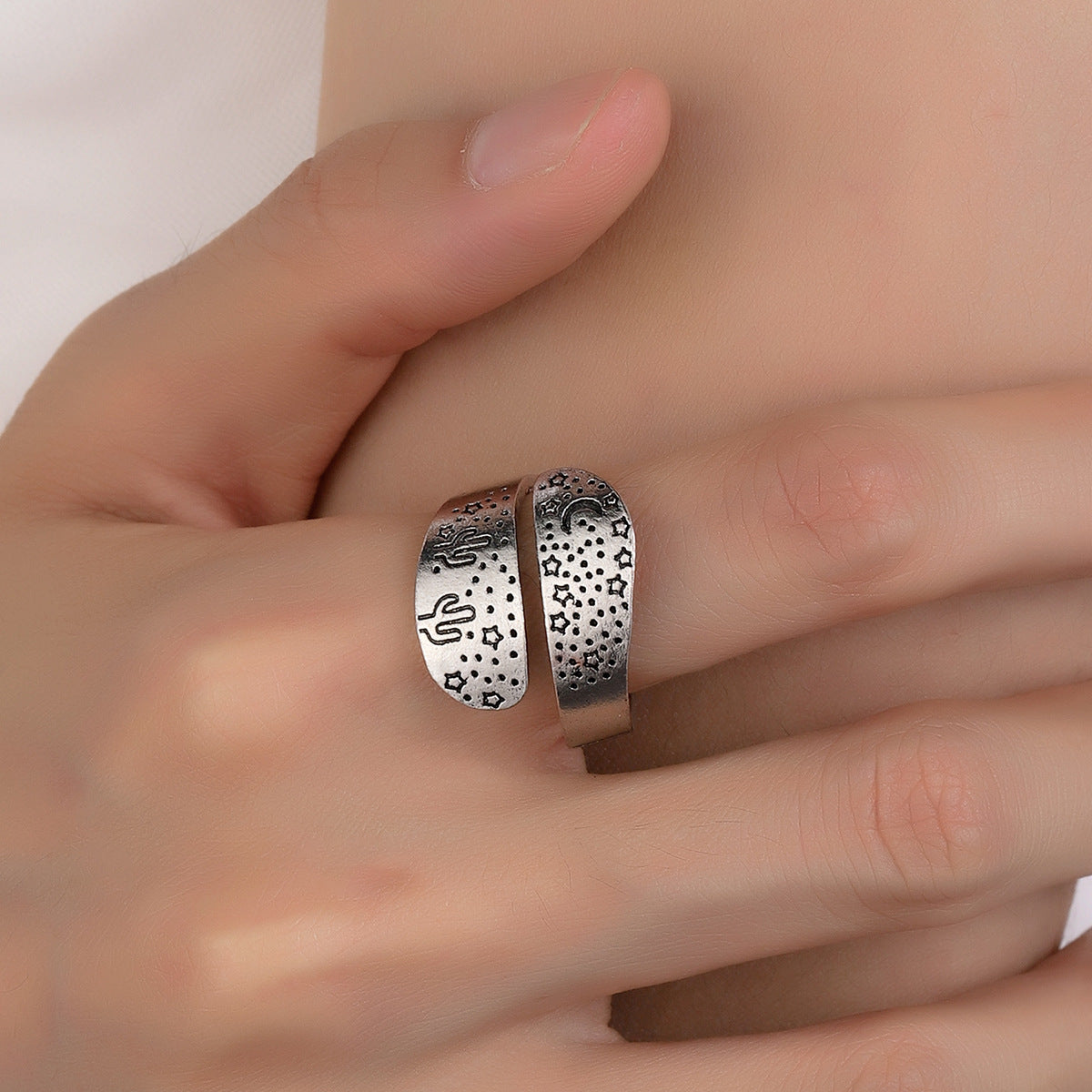 Wholesale Star Moon Cactus Sun Cactus Ring