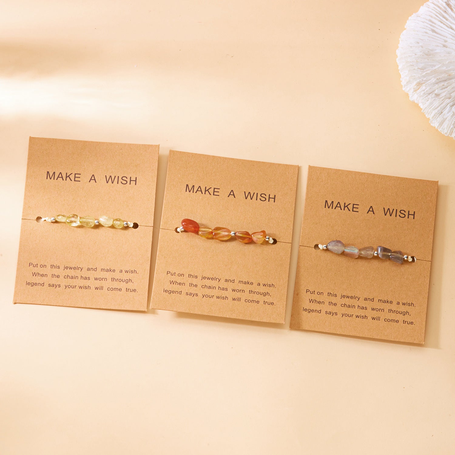 Wholesale Irregular Natural Stone Hand-woven Adjustable Bracelet