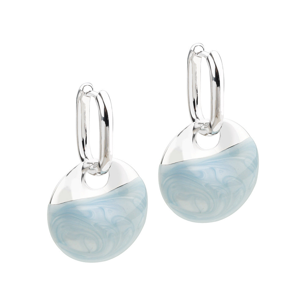 Wholesale Hollow Ball Oil Drop Ear Buckle Earrings