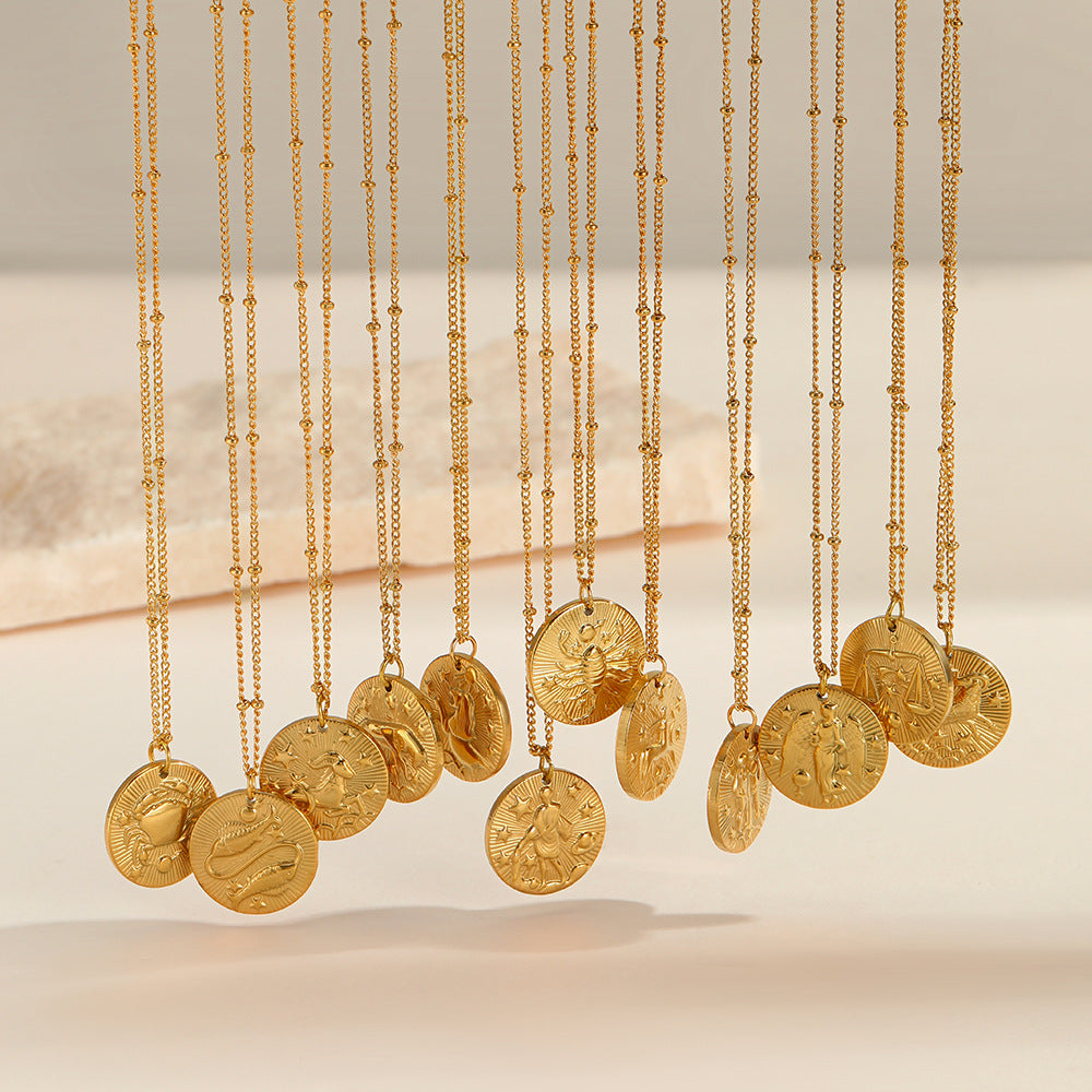Wholesale Twelve Constellations Stainless Steel Necklace