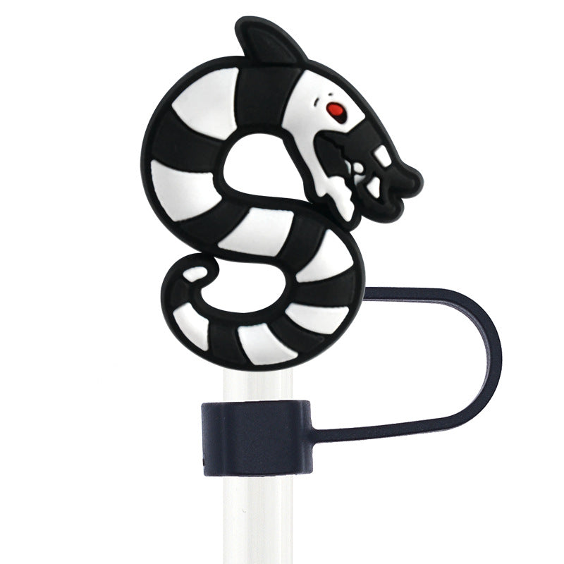 Wholesale Random 100pcs Dark Style 10mm PVC Soft Straw Tube Cap ACC-SCR-RYY100