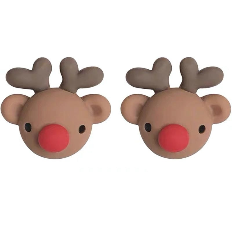 Wholesale Christmas Santa Claus Elk Ear Studs Clip Earrings ACC-ES-Yijia002