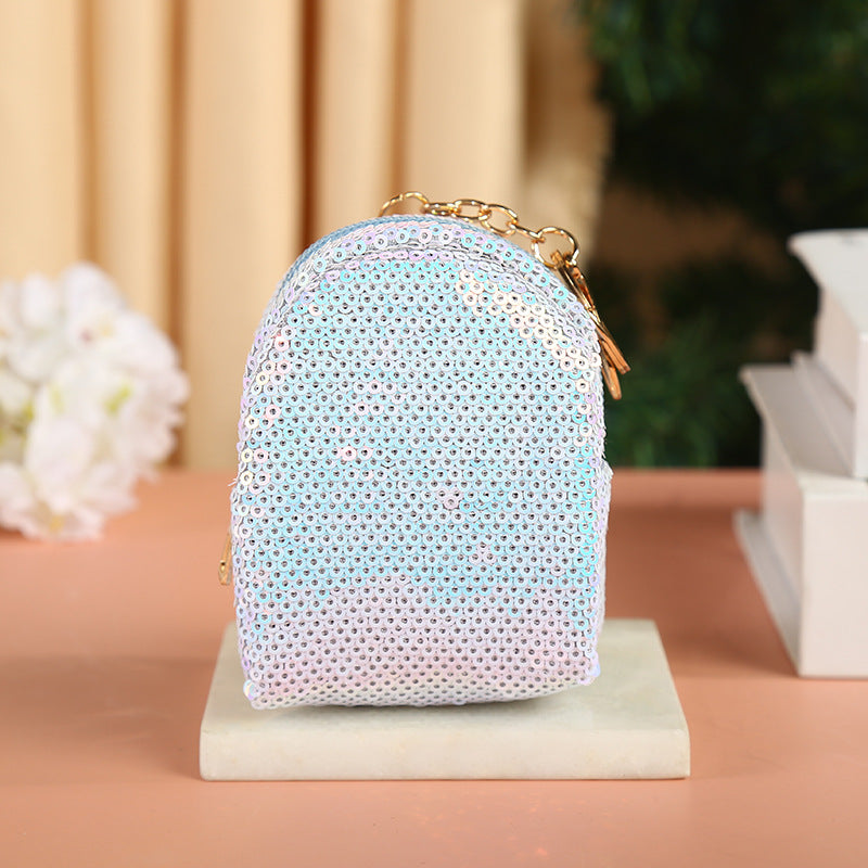 Wholesale Fish Scale Pattern Mini PU Coin Purse Keychain Keychain Wallet ACC-KC-GuoRan005