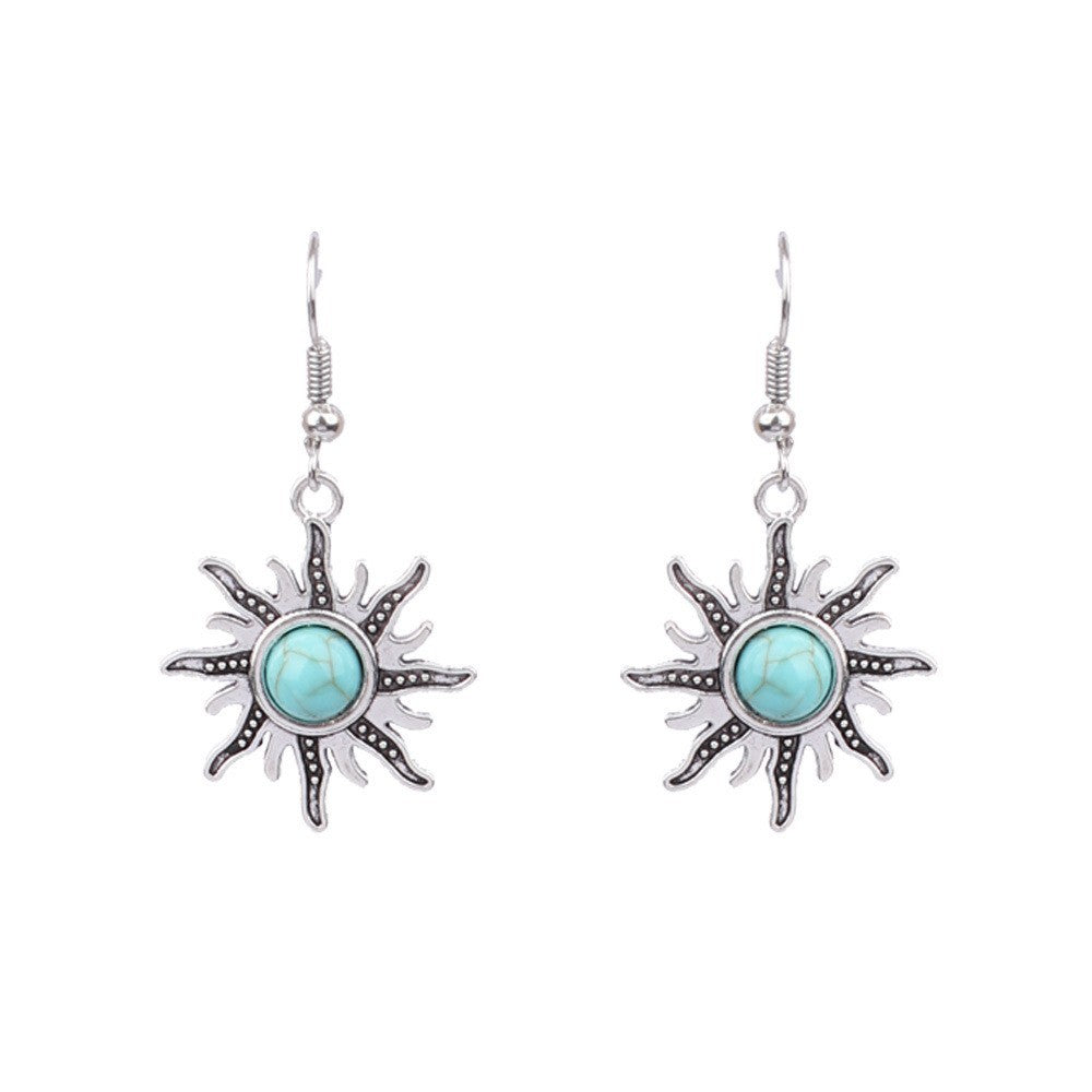 Wholesale Turquoise   Bohemian Tassel Earrings