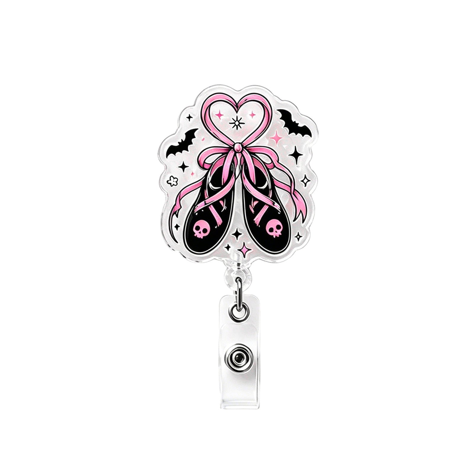 Wholesale Abs  Ghost Skull ID Badge Reel for Medical Staff