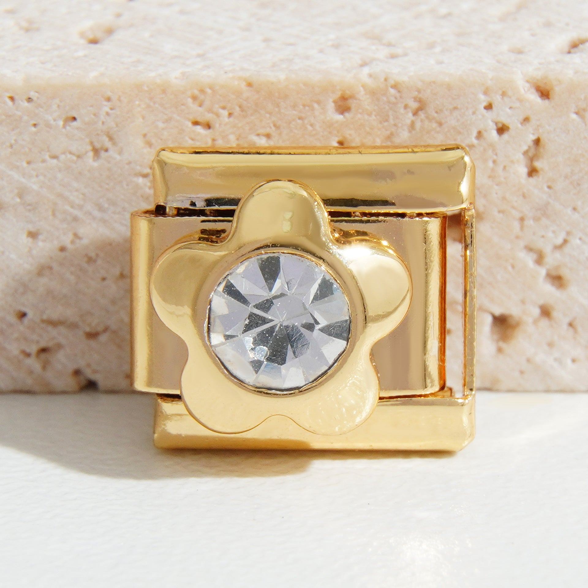 Wholesale  9mm Italian Charm Starter Bracelets DIY square Single Section Creative Stainless Steel Composable Bracelet