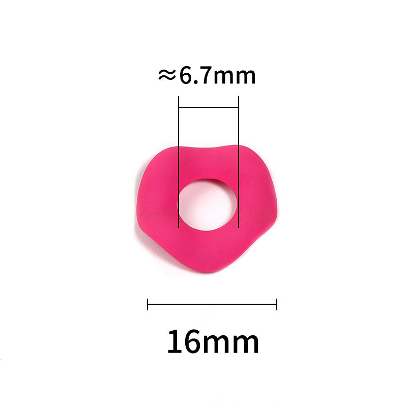 Wholesale 200PCS Macaron Paint Round Wave Spacer DIY Beaded Pen Mobile Phone Acrylic Beads Chain Accessories ACC-BDS-BLG038